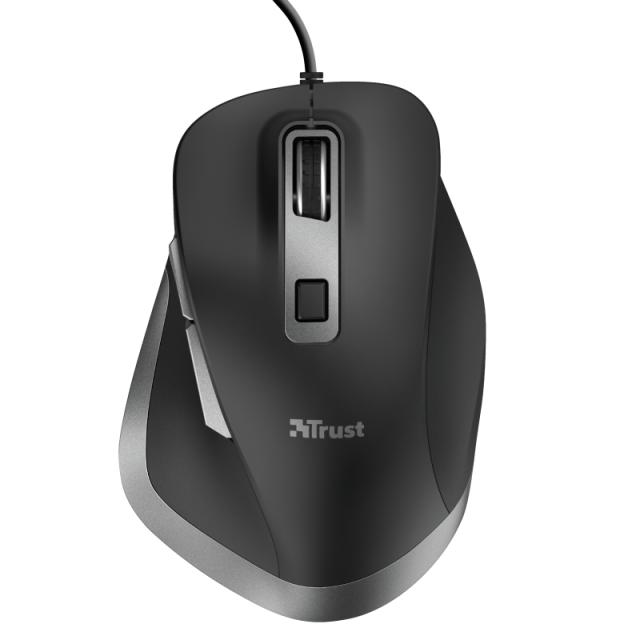 Мишка Trust Fyda, оптична, USB, черна