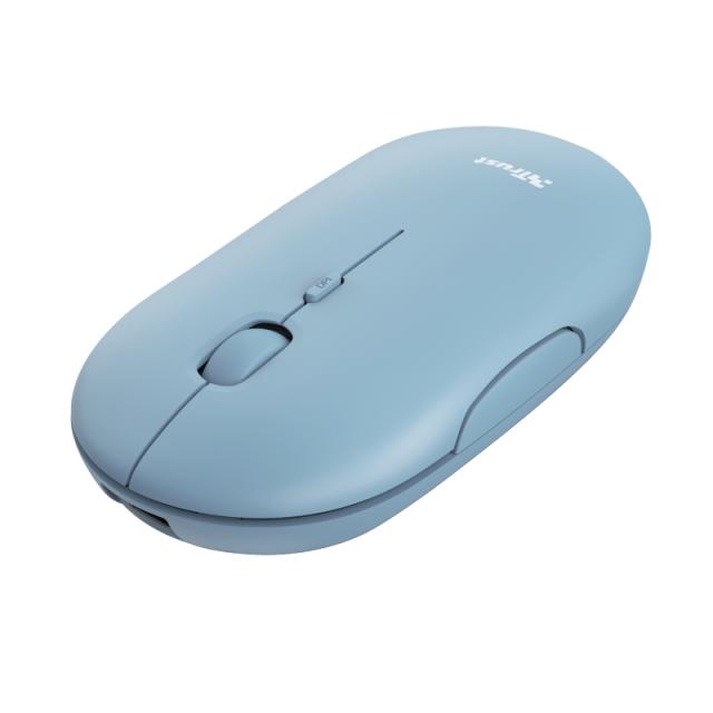 Мишка TRUST Puck Bluetooth/Wireless, Rechargeable, син