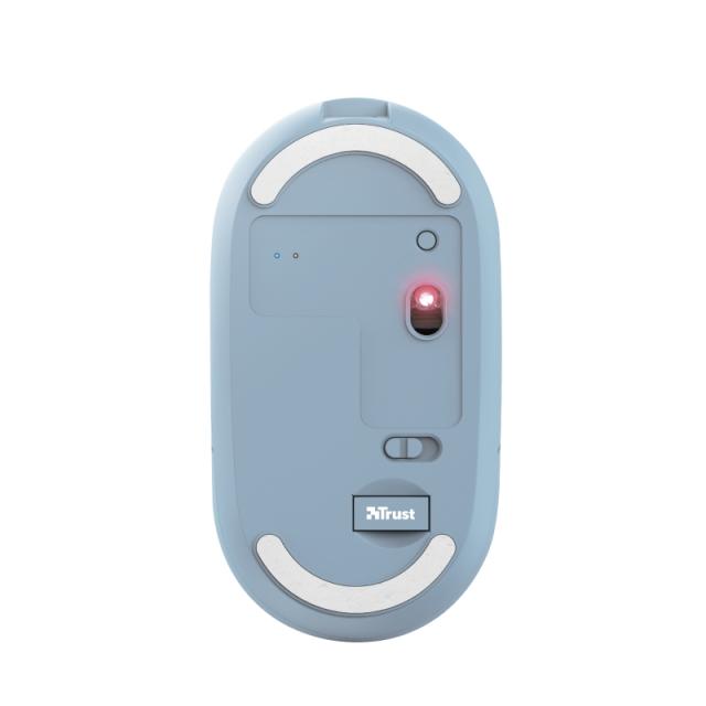 Мишка TRUST Puck Bluetooth/Wireless, Rechargeable, син