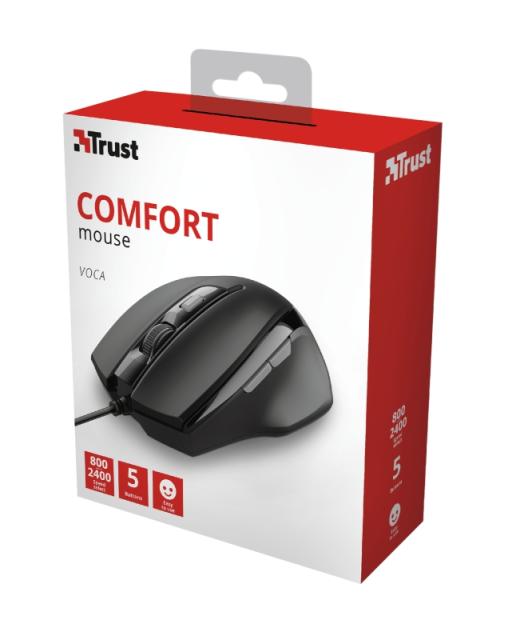Мишка TRUST Voca Comfort Mouse, черен