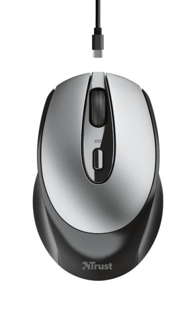 Мишка TRUST Zaya Wireless, черено/сиво