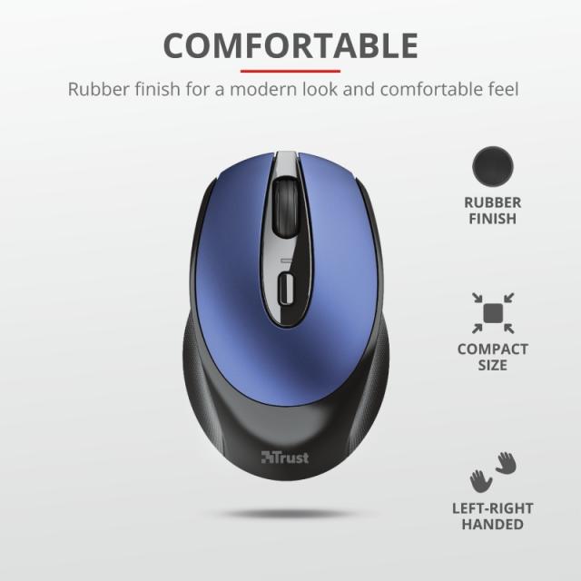 Мишка TRUST Zaya Wireless, син