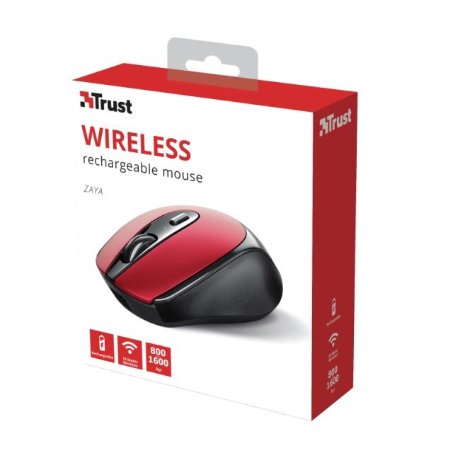 Мишка TRUST Zaya Wireless Rechargeable Mouse Red