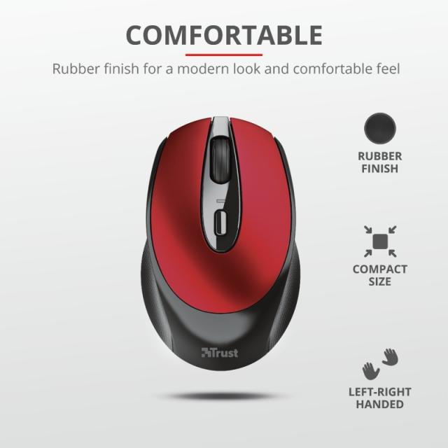 Мишка TRUST Zaya Wireless Rechargeable Mouse Red