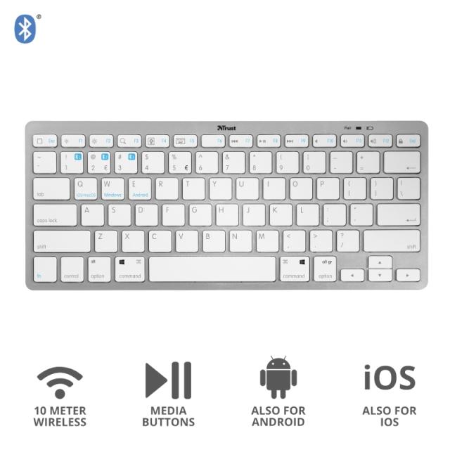 Клавиатура TRUST Nado Wireless Bluetooth Keyboard