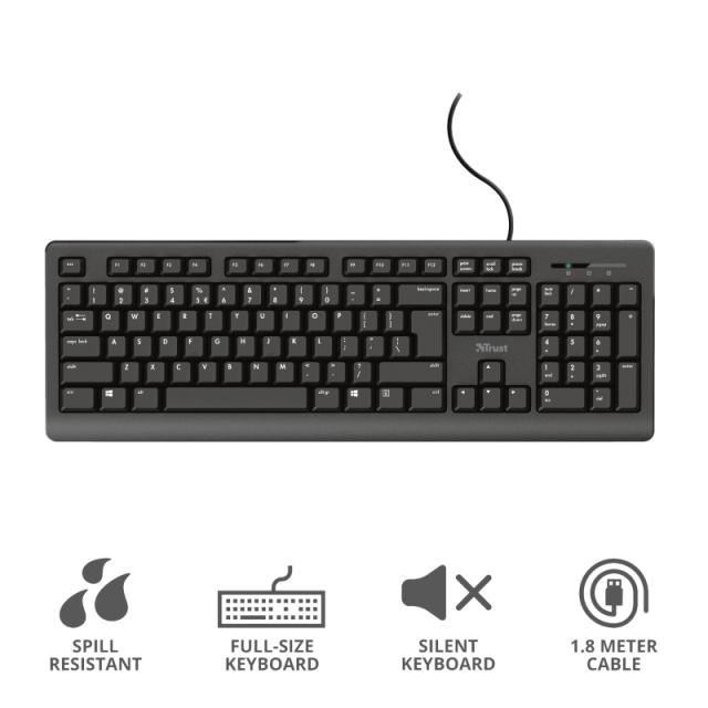 Клавиатура TRUST Primo Keyboard BG layout