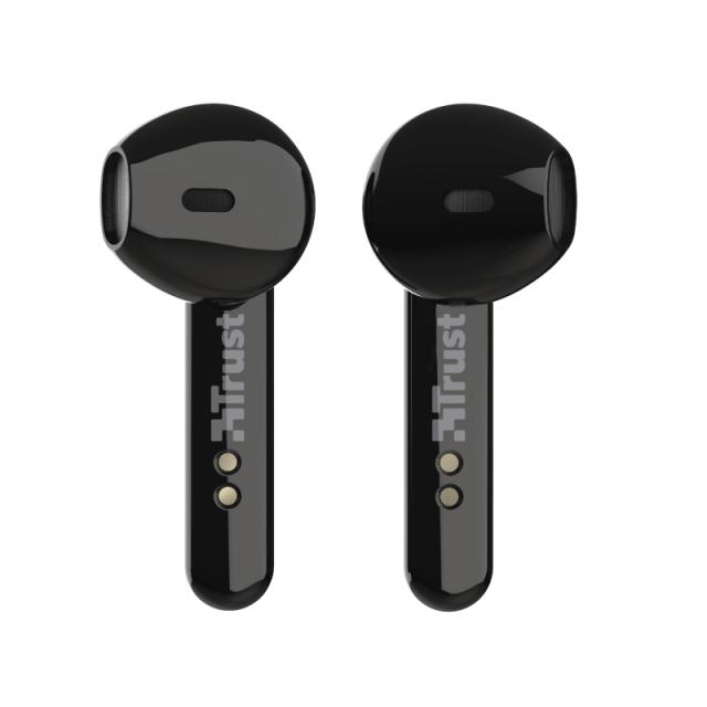 Слушалки Trust Primo Touch Bluetooth, микрофон, с кутия за зареждане, Черен
