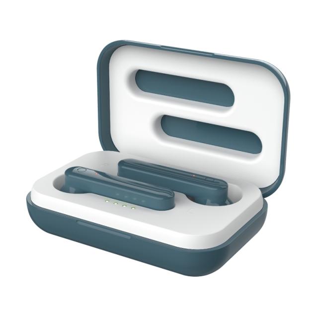 Слушалки Trust Primo Touch Bluetooth, микрофон, с кутия за зареждане, Сини