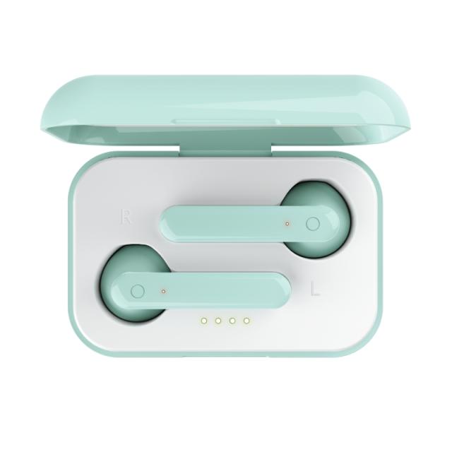 Слушалки Trust Primo Touch Bluetooth, микрофон, с кутия за зареждане, Зелени