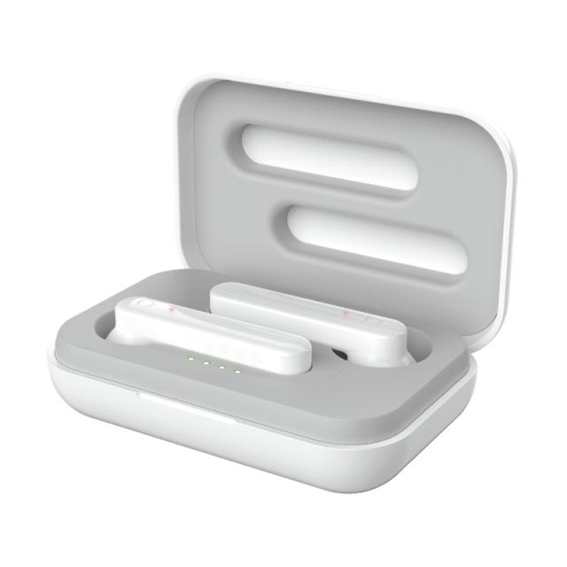 Слушалки Trust Primo Touch Bluetooth, микрофон, с кутия за зареждане, Бял