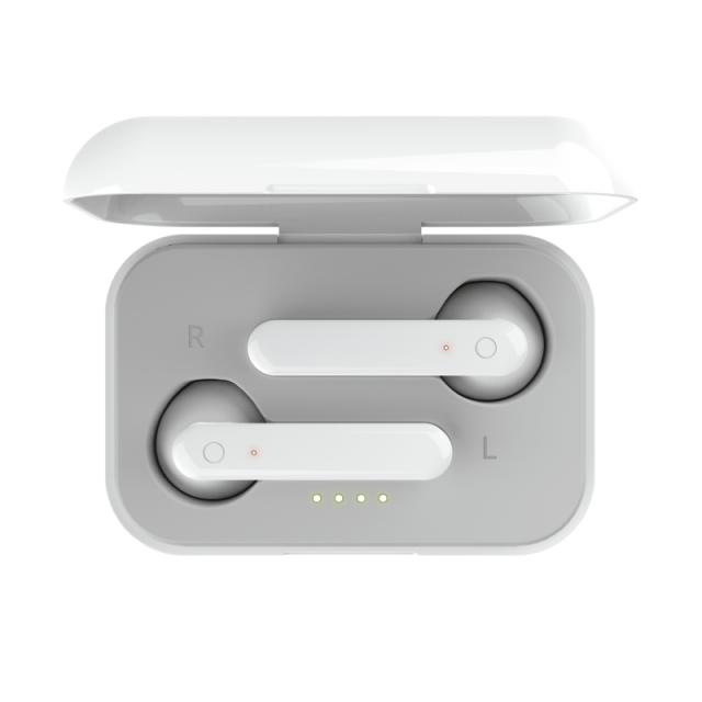 Слушалки Trust Primo Touch Bluetooth, микрофон, с кутия за зареждане, Бял