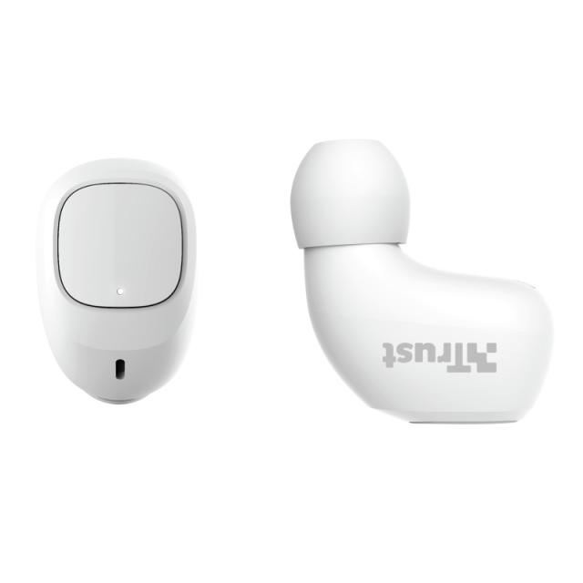 Слушалки TRUST Nika Compact, безжични, Bluetooth, микрофон, Бели