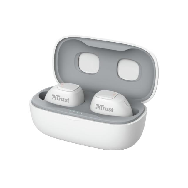 Слушалки TRUST Nika Compact, безжични, Bluetooth, микрофон, Бели