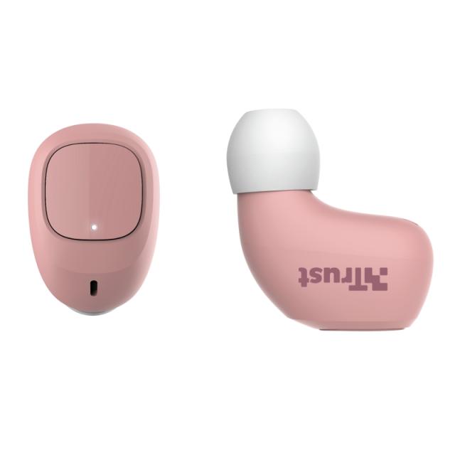Слушалки TRUST Nika Compact, безжични, Bluetooth, микрофон, Розови