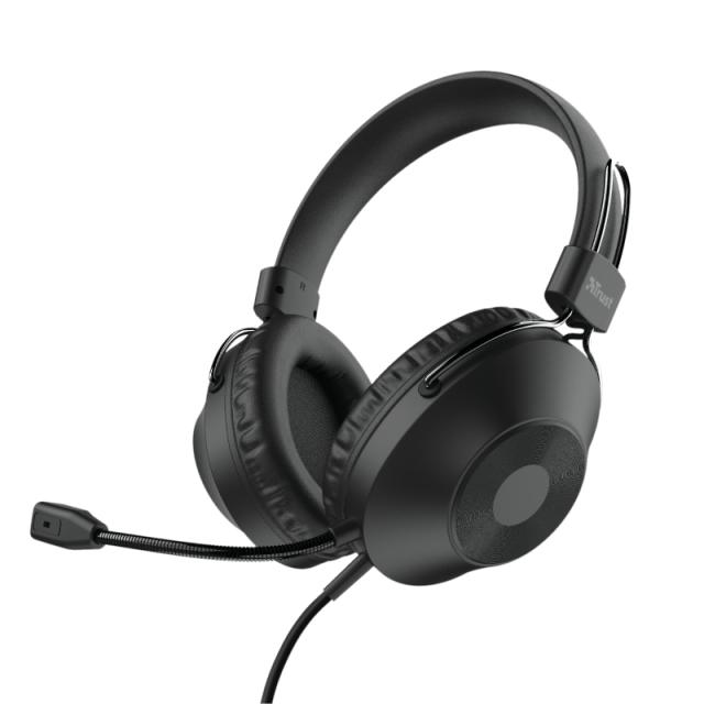 Слушалки Trust Ozo, микрофон, USB, черни