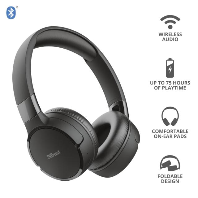 Слушалки TRUST Zena Bluetooth Wireless Headphones