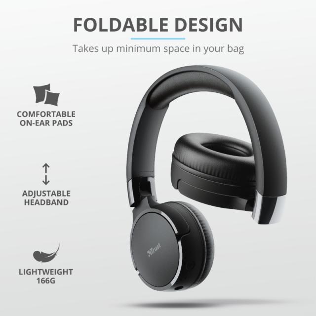 Слушалки TRUST Zena Bluetooth Wireless Headphones