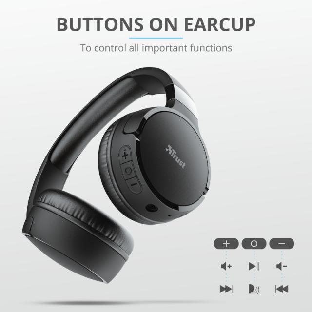 Слушалки TRUST Zena Bluetooth Wireless Headphones