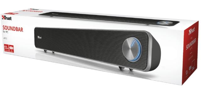 Soundbar система Trust Arys, 2.1, AUX, USB, 12W
