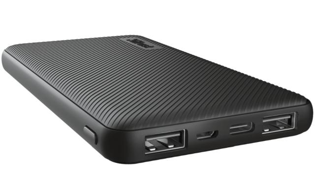 Външна батерия TRUST Primo Fast Ultra-thin Powerbank 10 000 mAh, Черна
