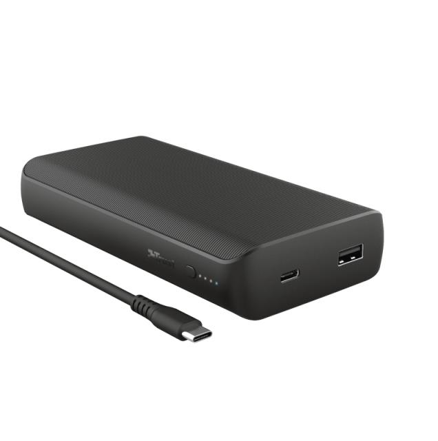 Външна батерия TRUST 23892, 20 000 mAh, Laro 65W, USB / Type-C, за лаптоп