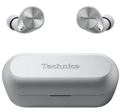 Слушалки Technics EAH-AZ60E-S Silver, безжични, Bluetooth, микрофон, двойно хибридно шумопотискане, IPX4, Сребристи