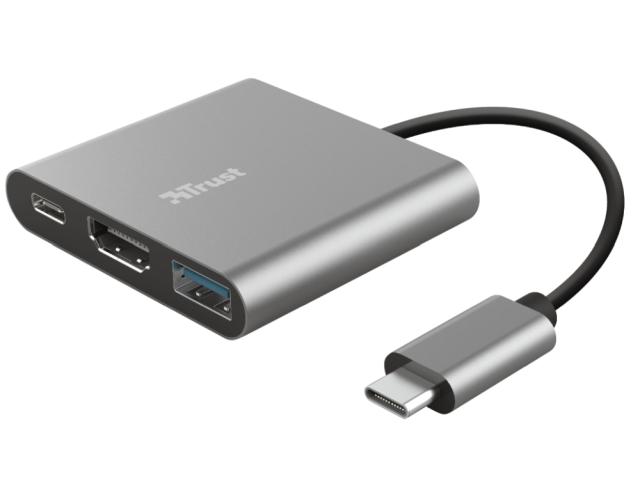 Адаптер TRUST Dalyx 3-IN-1 USB-C Adapter