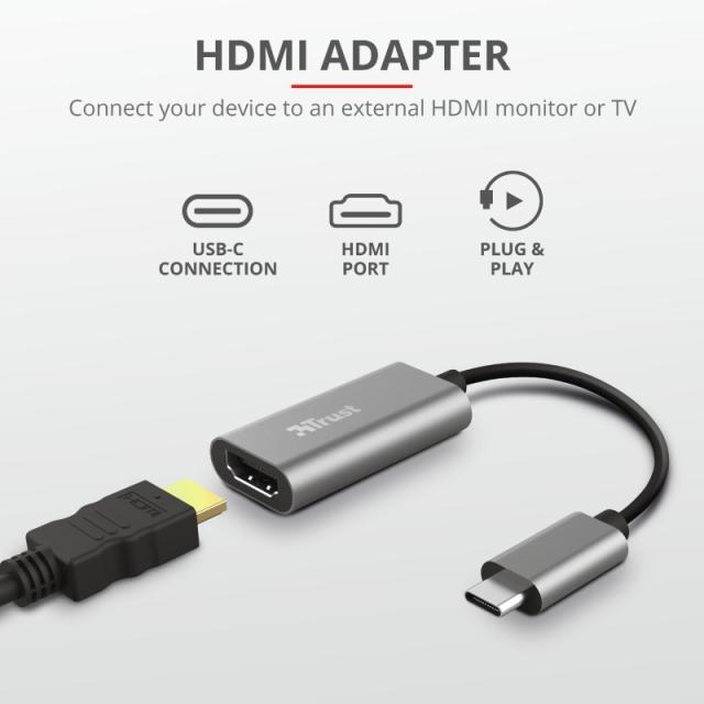Адаптер TRUST Dalyx USB-C HDMI Adapter