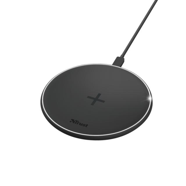 Зарядно устройство TRUST Qylo Fast Wireless Charging Pad Black