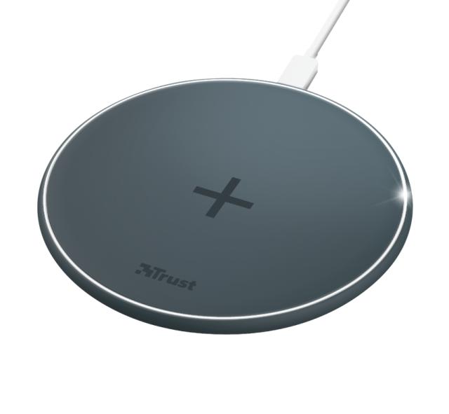 Зарядно устройство TRUST Qylo Fast Wireless Charging Pad Blue
