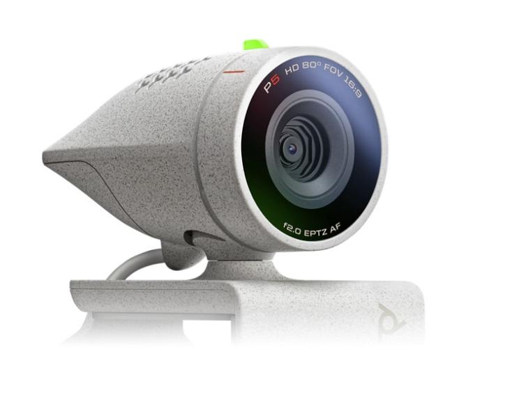 Уеб камера POLY Studio P5, микрофон, 1080p(Full HD)/30fps, 4x zoom/EPTZ, USB 2.0, wireless headset adapter, LED indicate, Бял - 2200-87070-001а
