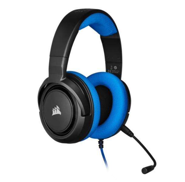  Слушалки CORSAIR CA-9011196-EU Stereo Gaming Headset HS35 Blue EU CA-9011196-EU