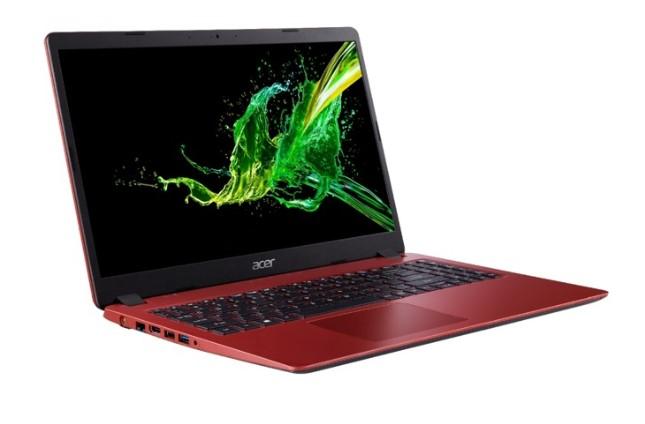Лаптоп Acer Aspire 3, A315-56-3375, Intel Core i3-1005G1 (up to 3.4 GHz, 4MB), 15.6" FHD (1920x1080) AG, HD Cam, 8GB DDR4 (4GB onboard),  512GB SSD PCIe, Intel UHD, Linux, Red