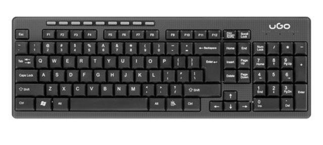 Комплект клавиатура и мишка uGo ETNA CW110, безжични, черни