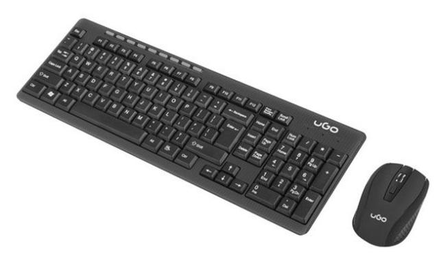 Комплект клавиатура и мишка uGo ETNA CW110, безжични, черни