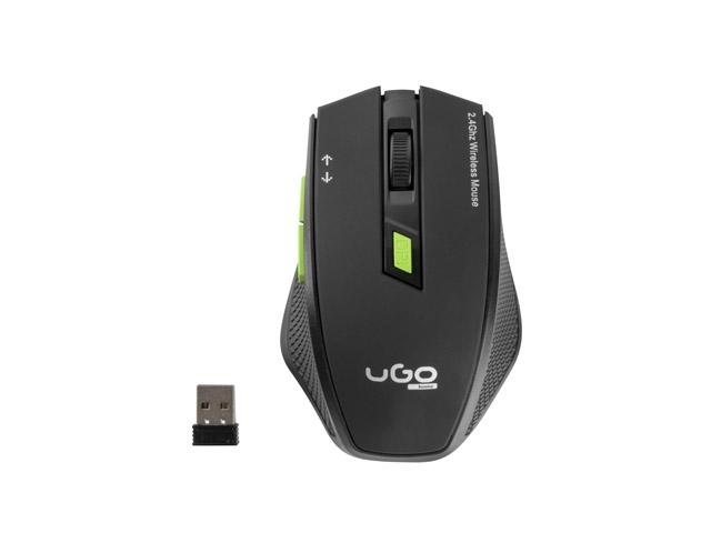 Мишка uGo Mouse MY-04 wireless optical 1800DPI, Black