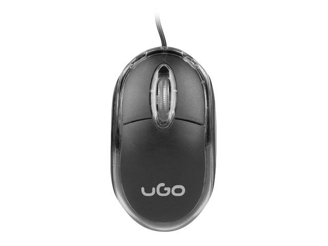 Мишка uGo Mouse simple wired optical 1200DPI, Black