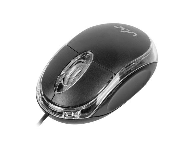 Мишка uGo Mouse simple wired optical 1200DPI, Black