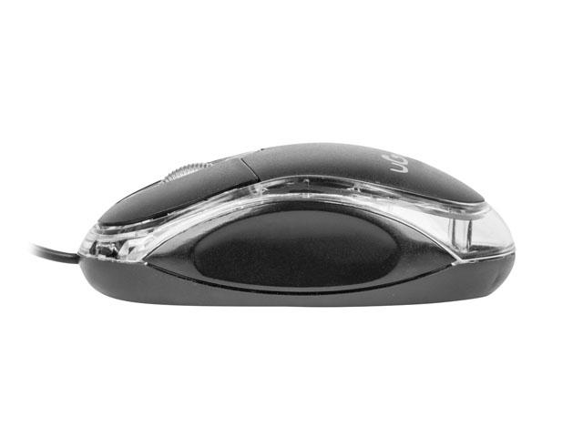Мишка uGo Mouse simple wired optical 1200DPI, Black