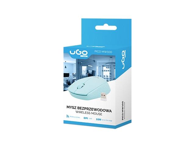 Мишка uGo Mouse Pico MW100 Wireless Optical 1600DPI Blue