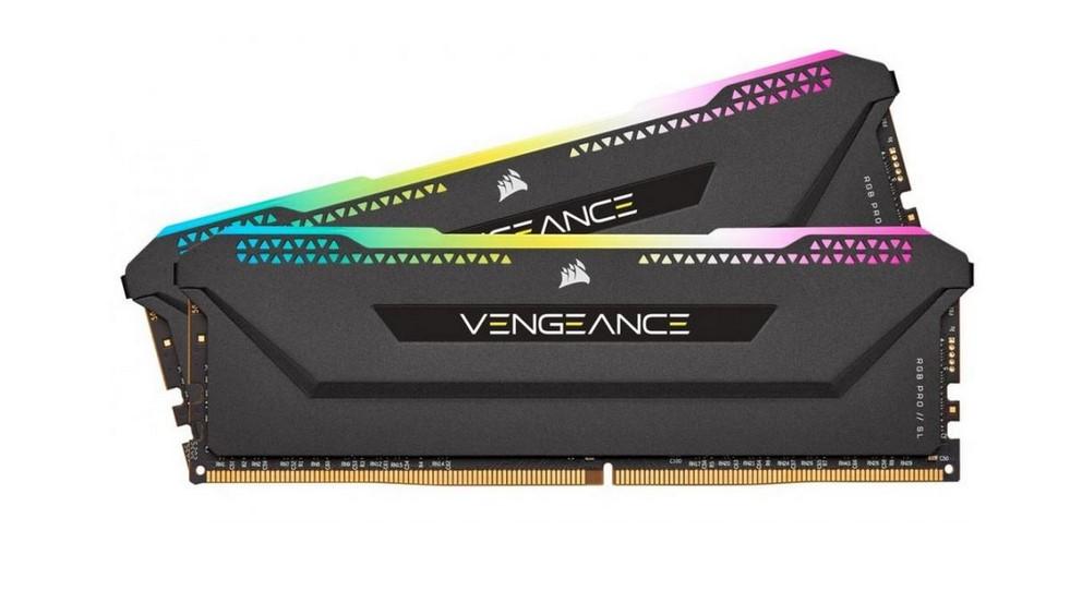 Памет CORSAIR DDR4 32GB 2x16GB 3600MHz DIMM CL18 VENGEANCE RGB PRO SL Black 1.35V XMP 2.0 CMH32GX4M2D3600C18