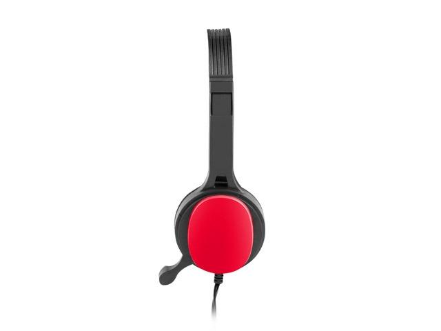 Слушалки uGo USL-1222, микрофон, 3.5 mm jack, Червени