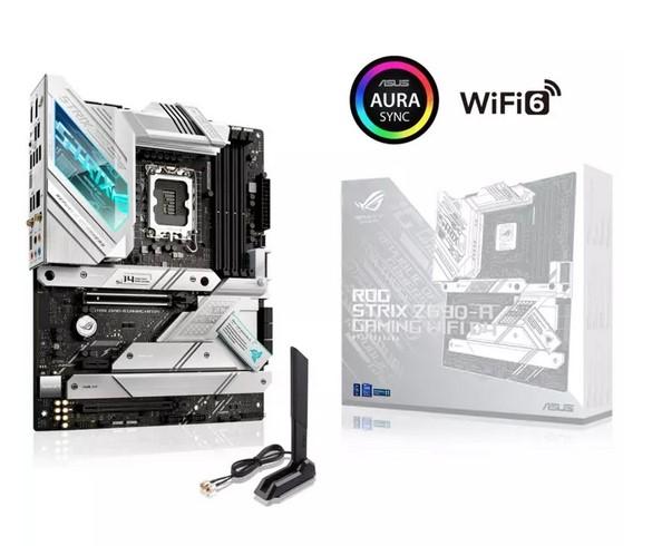 Дънна платка Asus ROG Strix Z690-A Gaming WIFI D4, Z690, LGA 1700, DDR4, PCI-E 5.0, 6x SATA 6Gb/s, 4x M.2, 1x USB 3.2 Gen 2x2, Wi-Fi 6, Bluetooth, AURA Sync RGB, ATX