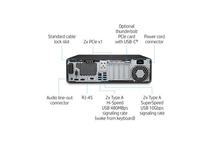 Мини компютър HP EliteDesk 800 G6 SFF Intel Core i7-10700, 32GB DDR4, 512GB SSD, 2x USB 3.1, Windows 11 Pro 