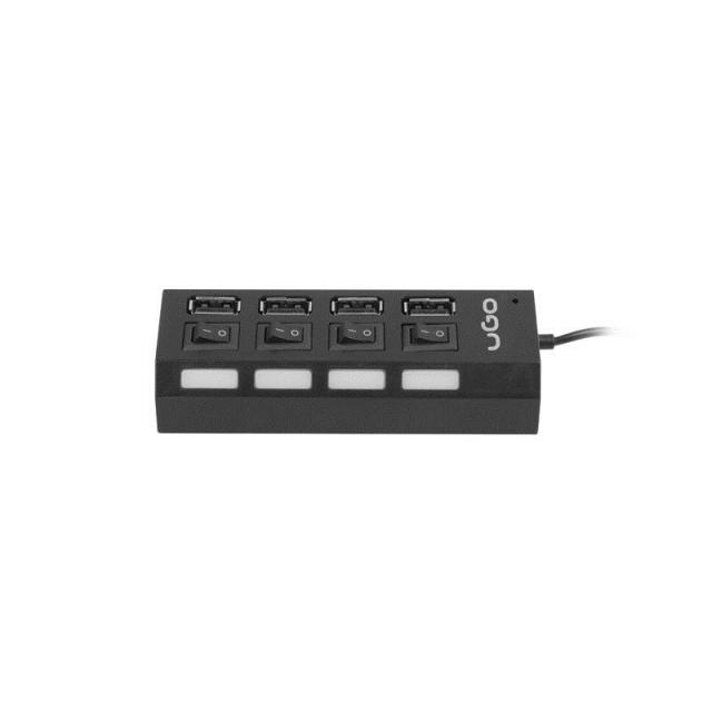 USB хъб uGo USB 2.0 hub MAIPO HU110 4-port with switch