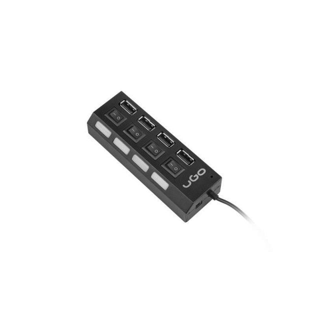 USB хъб uGo USB 2.0 hub MAIPO HU110 4-port with switch