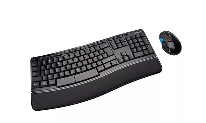 Комплект клавиатура и мишка Microsoft Sculpt Comfort Desktop, безжични, черни