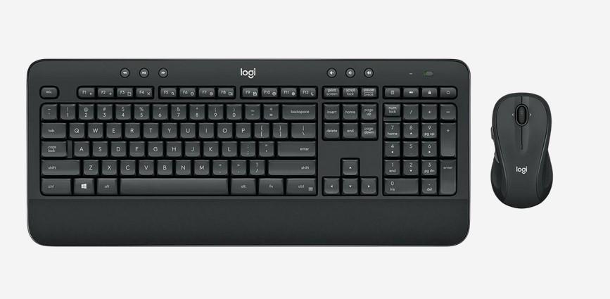 Комплект клавиатура и мишка  Logitec MK545 ADVANCED Keyboard and Mouse Combo (US), Wireless, черен