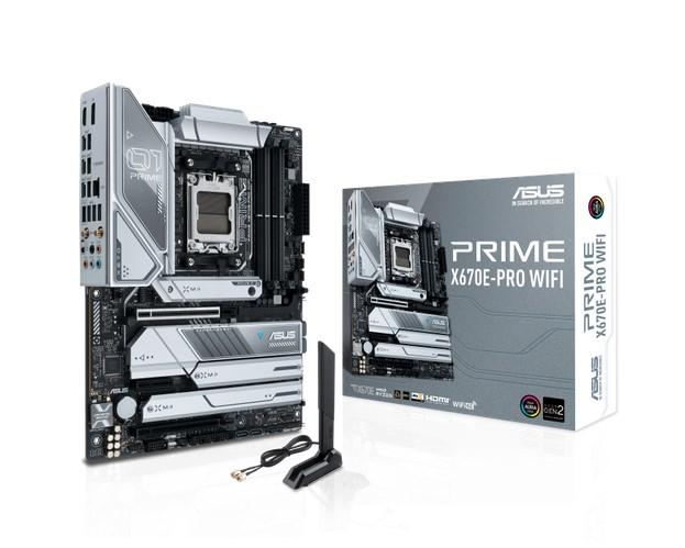 Дънна платка ASUS PRIME X670E-PRO WIFI AM5 (HDMI / DP), 4 x DIMM DDR5, 4 x M.2, 4 x SATA, AURA Sync, ATX
