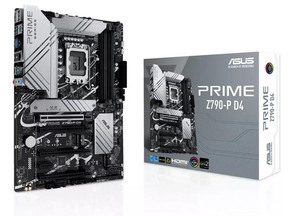 Дънна платка Asus PRIME Z790-P D4, Z790, LGA1700, 4 x DDR4, PCI-E 5.0 (DP / HDMI), 4 x SATA 6Gb/s, 3x M.2, 1x USB Type-C, Aura Sync, ATX
